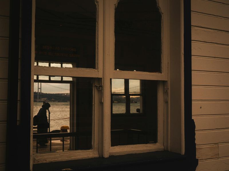 Crystal clear view through a window in a workspace.